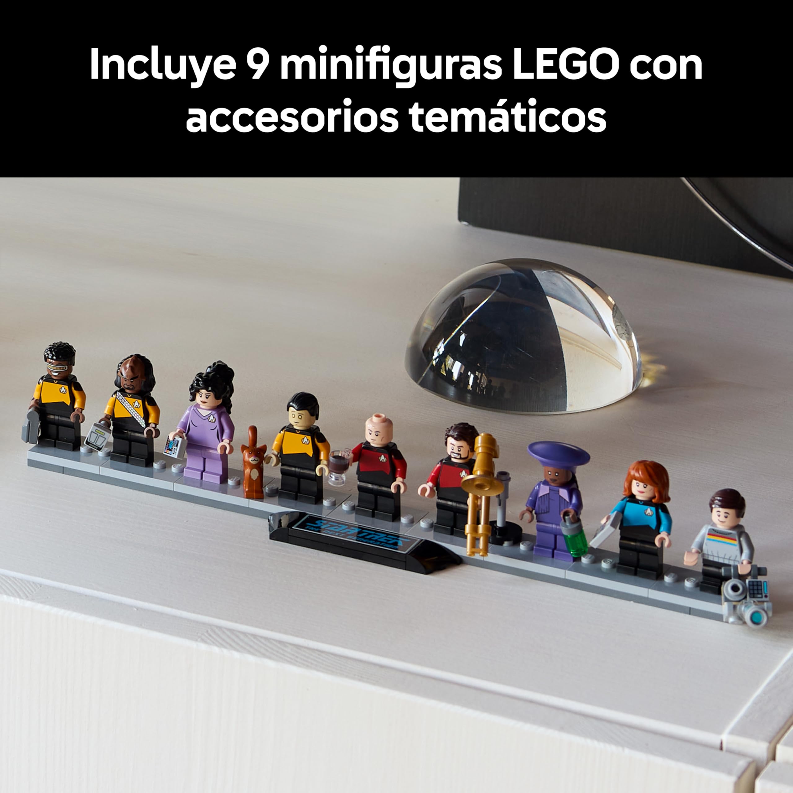 LEGO Icons Star Trek: U.S.S. Enterprise NCC-1701-D Maqueta para Adultos - Naves Auxiliares, Módulo Separable y 9 Minifiguras Inc. Jean-Luc Picard y William Riker - Regalo para Hombres y Mujeres 10356