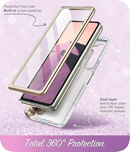 Miniatura 3 de i-Blason Cosmo - Funda para Samsung Galaxy Z Fold 5 con soporte para bolígrafo, protector de pantalla integrado, protección de bisagra, 3 fundas de