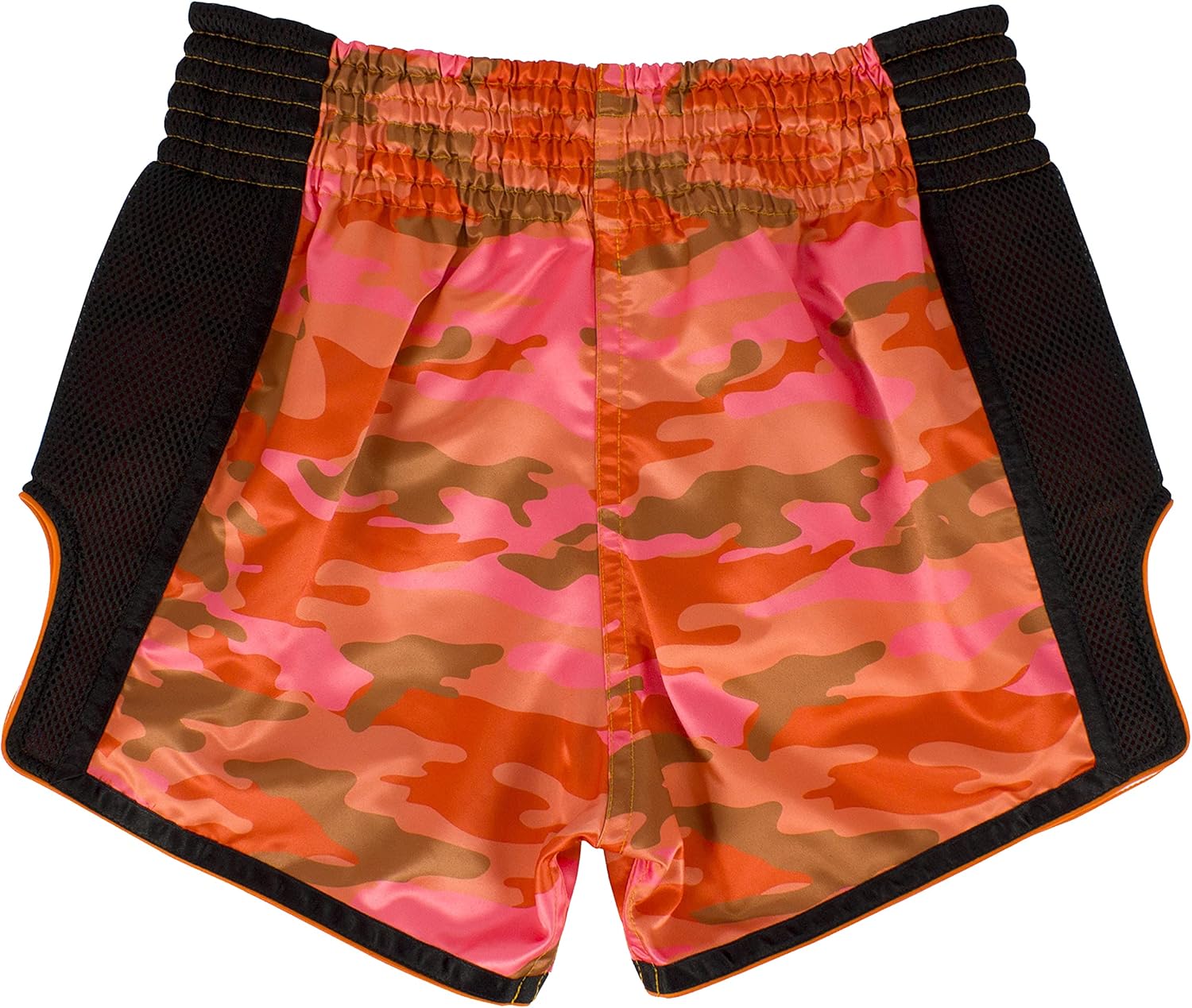 Fairtex Slim Cut Muay Thai Boxing Shorts - BS1711 (Orange Camo, Small)