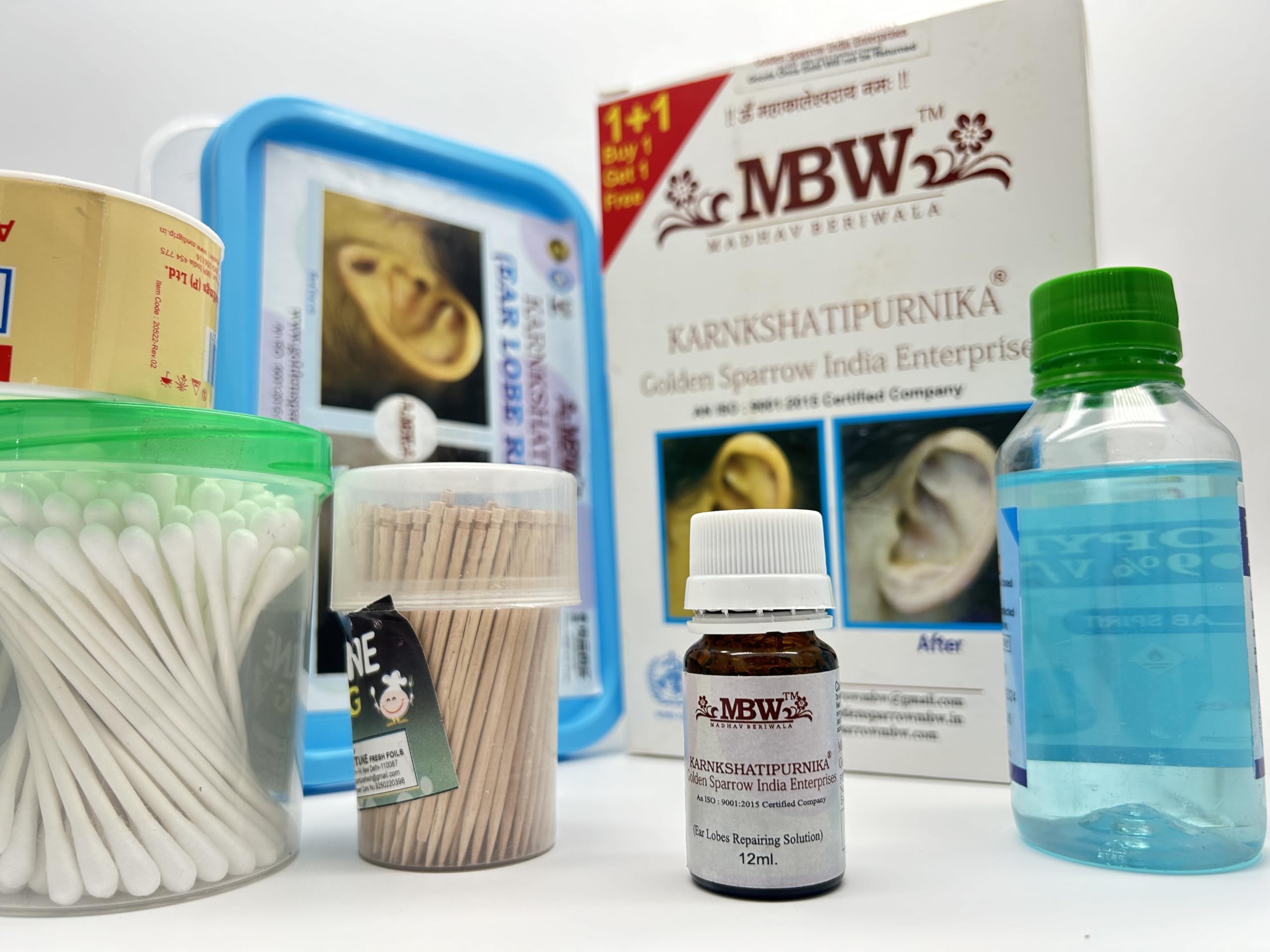Ear Lobe Repair Kit(Stitch-less & Painless) - KARNKSHATIPURNIKA by Golden Sparrow India Enterprises for Doctors & Jewellers [UPTO 5 USES] - Demo kit (B0DCSV5KBC) Amazon Price History, Amazon Price Tracker