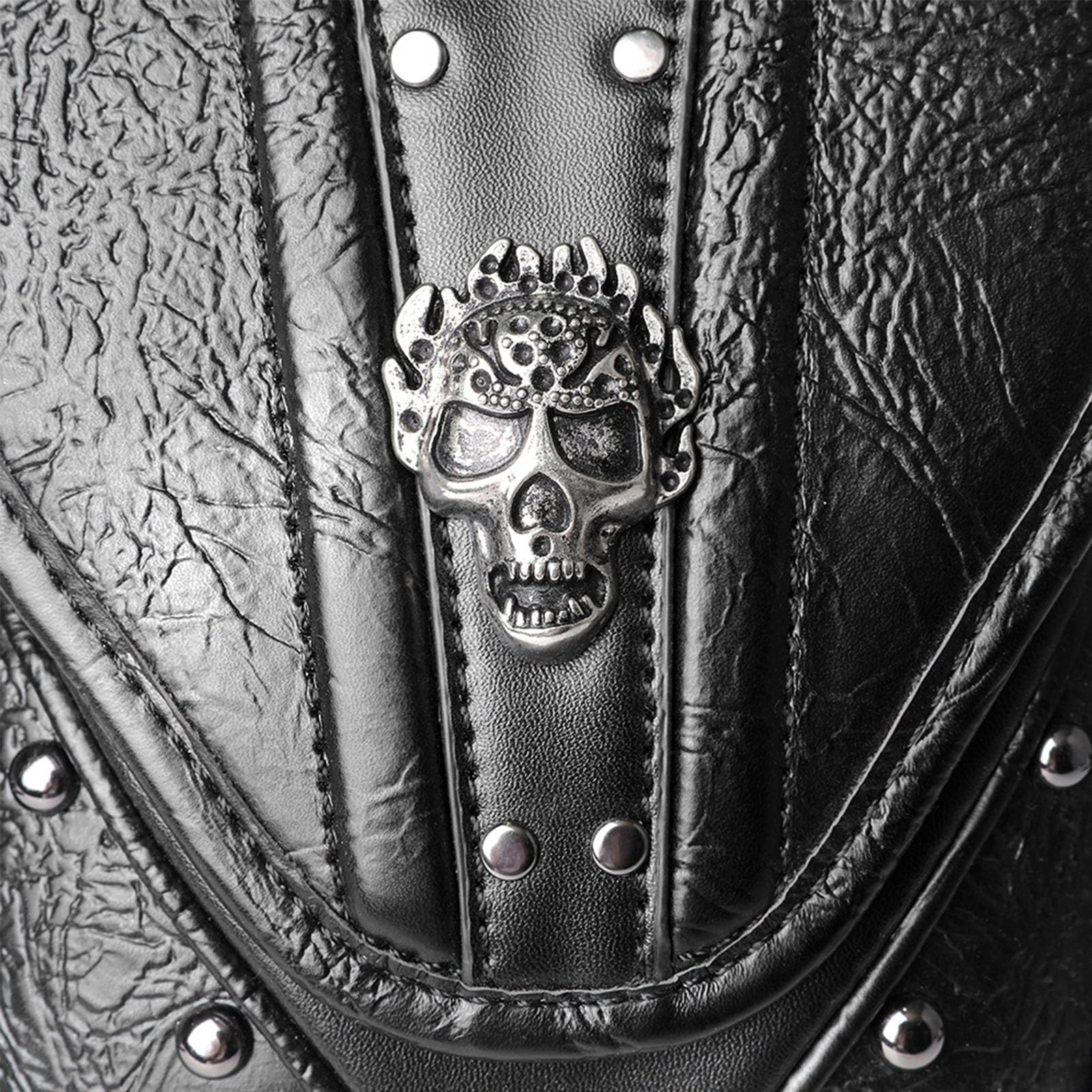 Steampunk - Riñonera para muslos y caderas, bolso gótico de poliuretano, bandolera, bolsa de cadena para senderismo