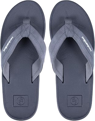 Two Bare Feet Men's Flip Flops – Comfortable Beach Sandals, Lightweight Slip-On, Durable Non-Slip Sole – Ideal for Summer, Holiday, Pool & Casual Wear