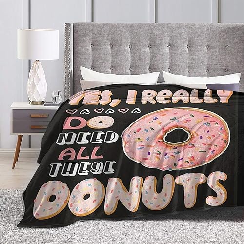 Miniatura 6 de Manta de donas con bonita decoración de donas, regalos para niñas y niños, manta de franela de forro polar súper cálida y suave, ligera, para