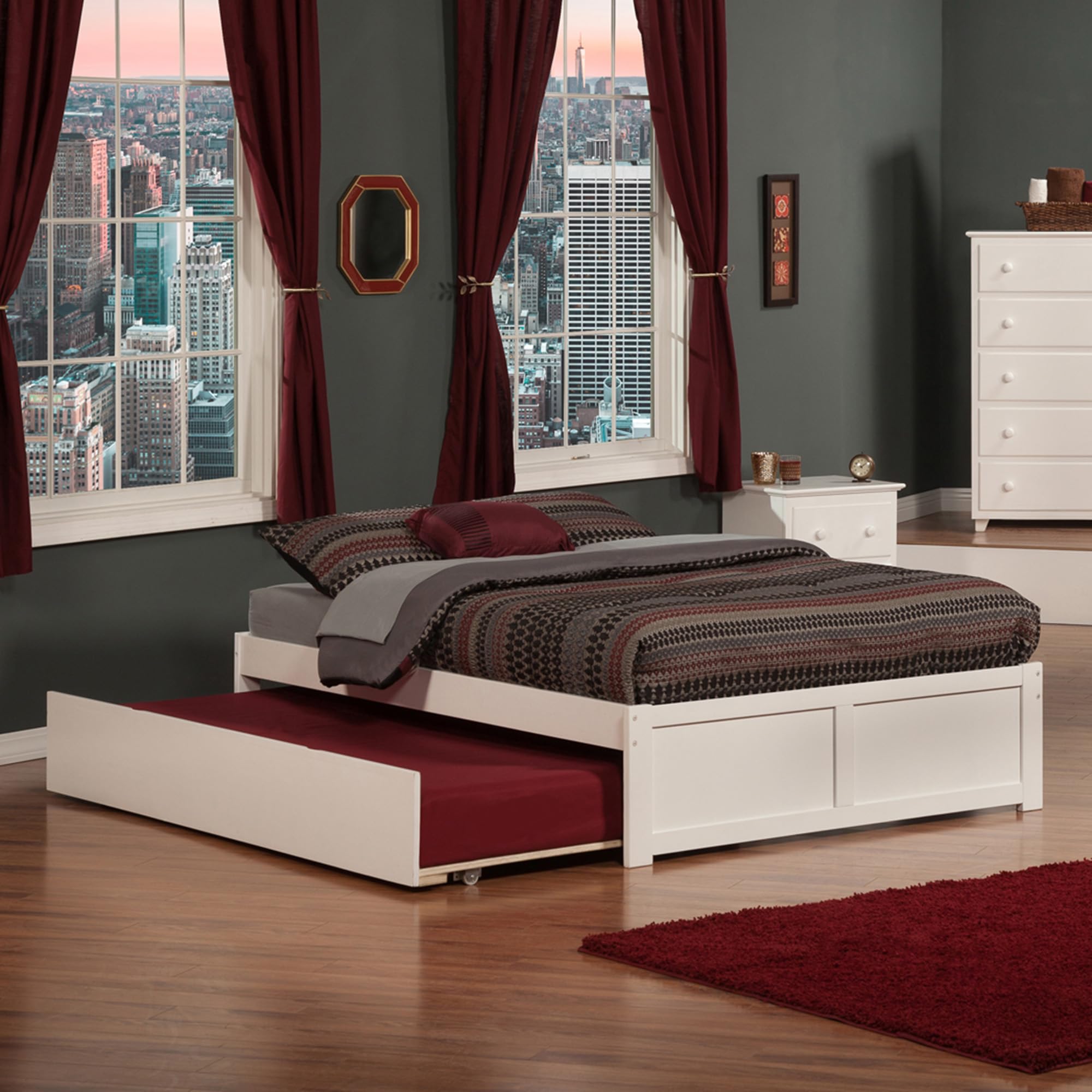 AFI Concord Full Platform Bed with Trundle