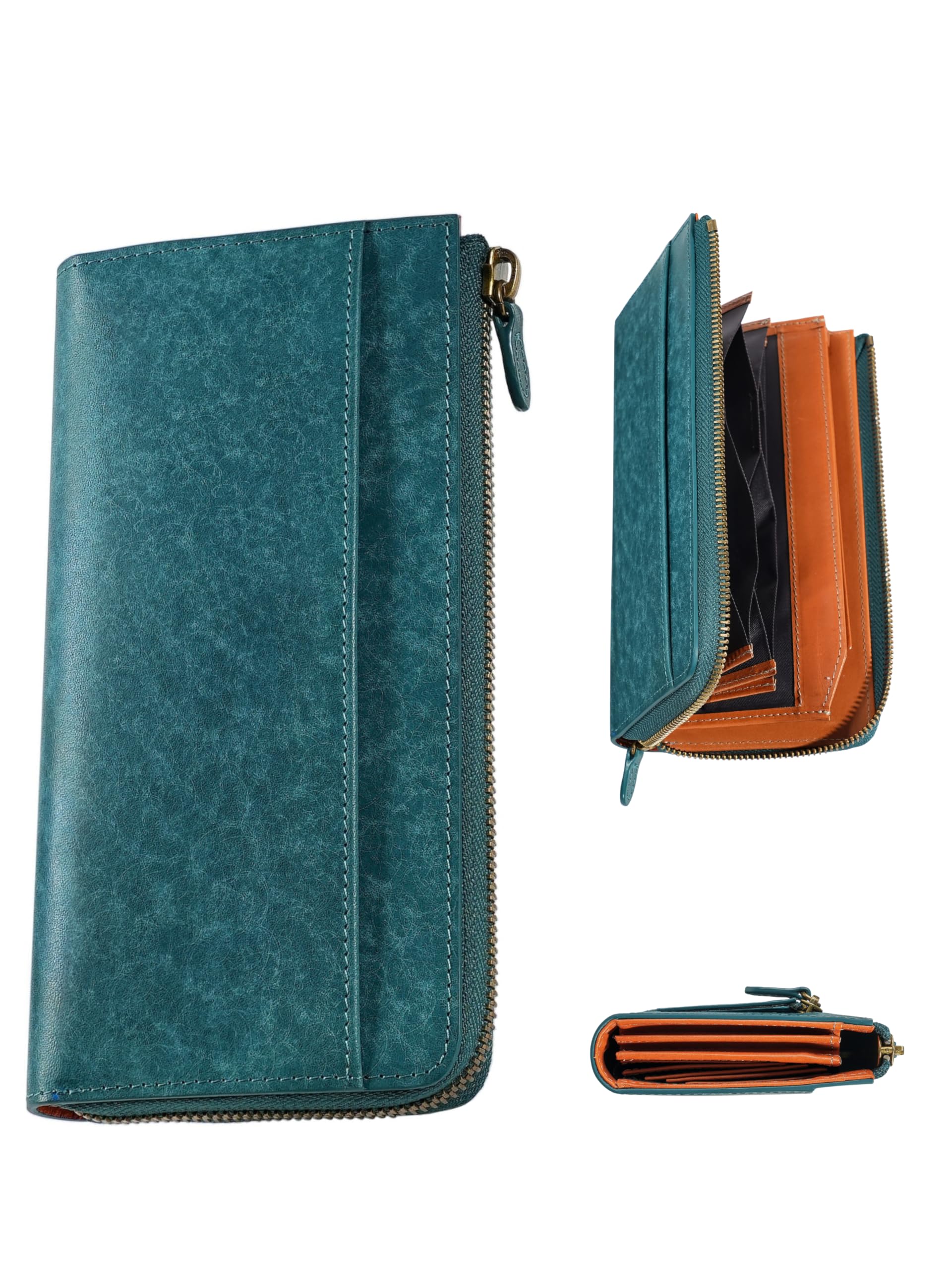 Fabrizio Wallet, Men's, Long Wallet, Women's, Leather, Brand, Large Capacity, L-Shaped Zipper, Thin, Easy to Use, Can Fit Smartphone, 20 cards, Popular, Coin Purse, Italian Leather, Genuine Leather : 
