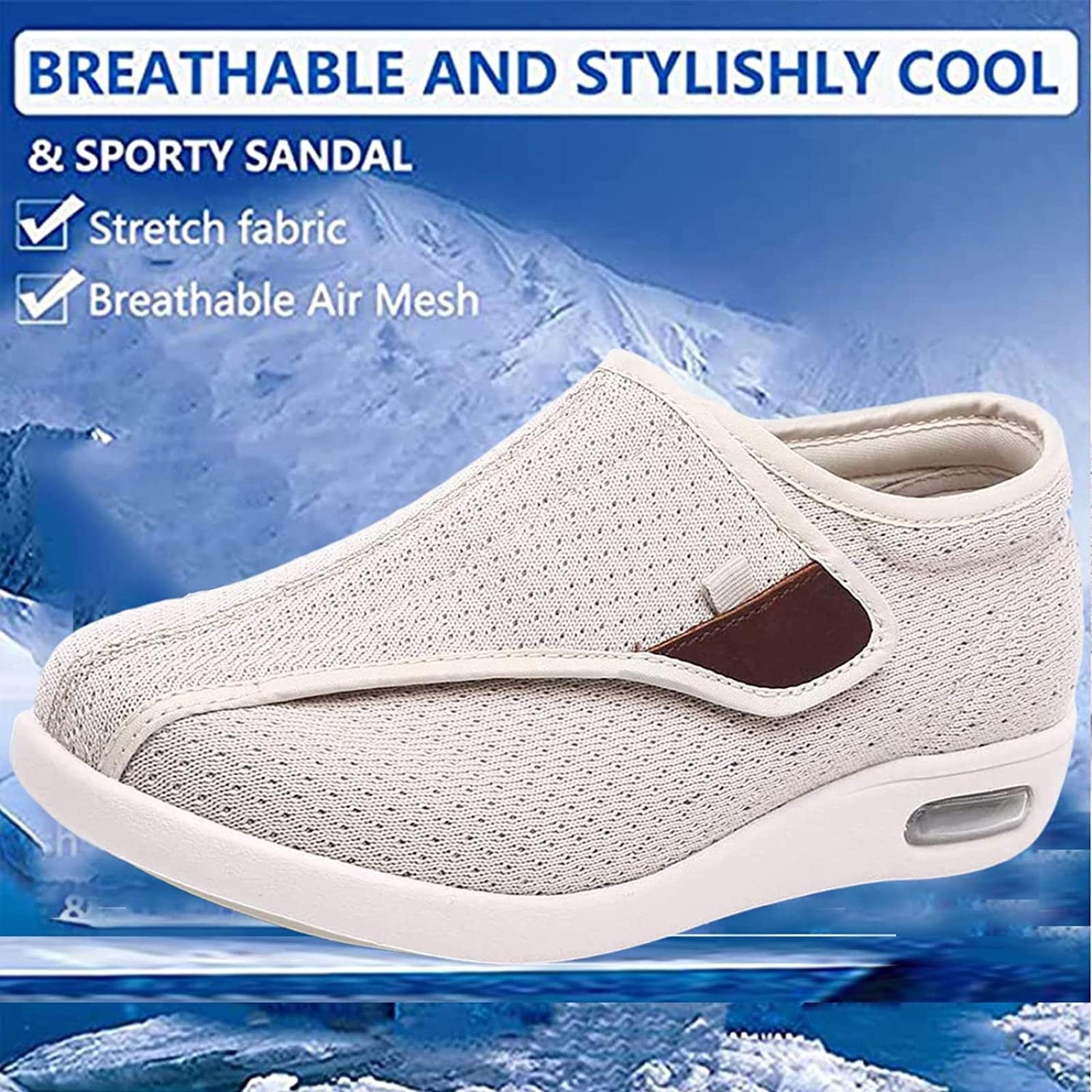 Chaussures De Course Pour Femmes Diabétiques - Pieds Larges, Respirantes - Pour Loisirs Et Quotidien Personnes Âgées