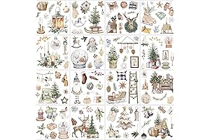 SATINIOR Rustic Winter Rub on Transfers