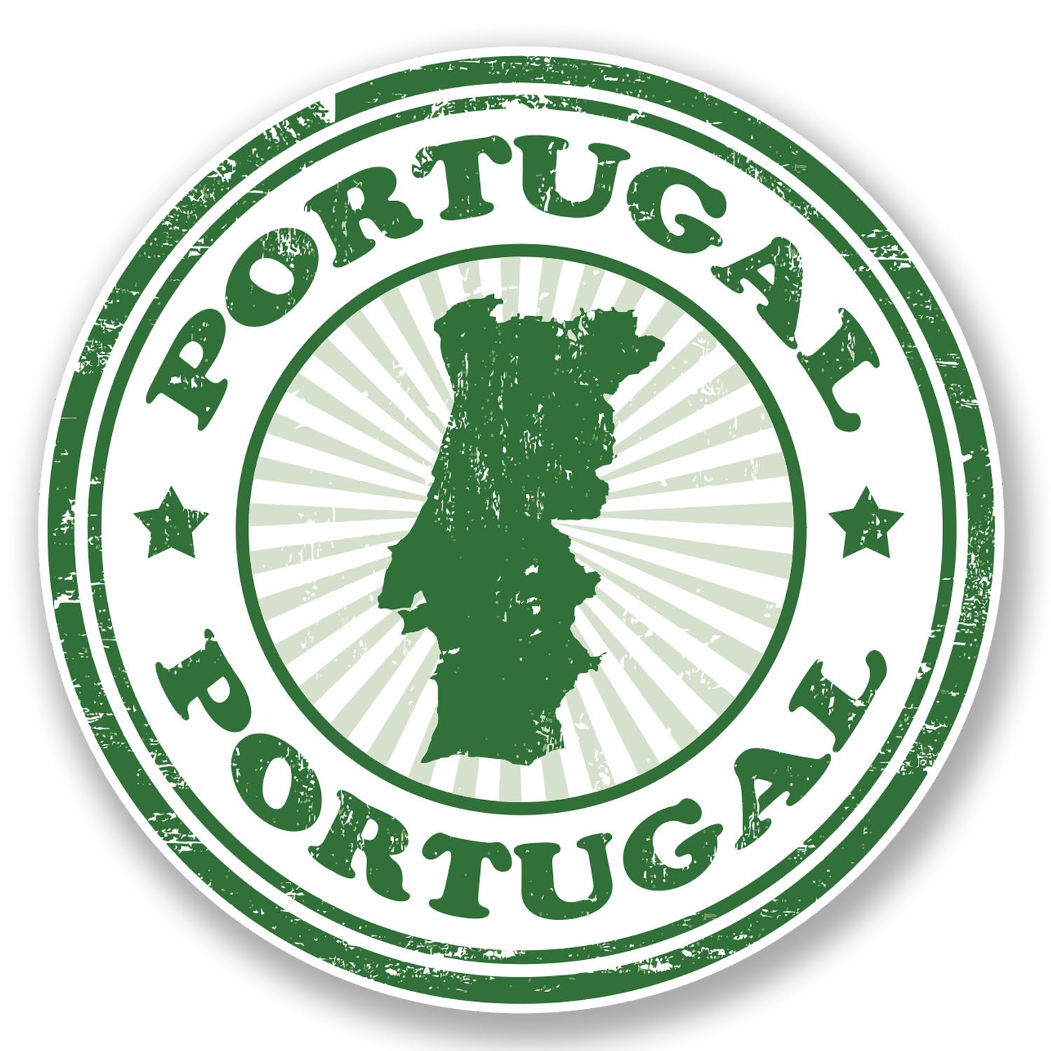 Destinationvinyl Multi 2 X Portugal Vinyl Sticker Decal Luggage Travel Tag Car Bike Map Flag #4586 (10Cm X 10Cm)