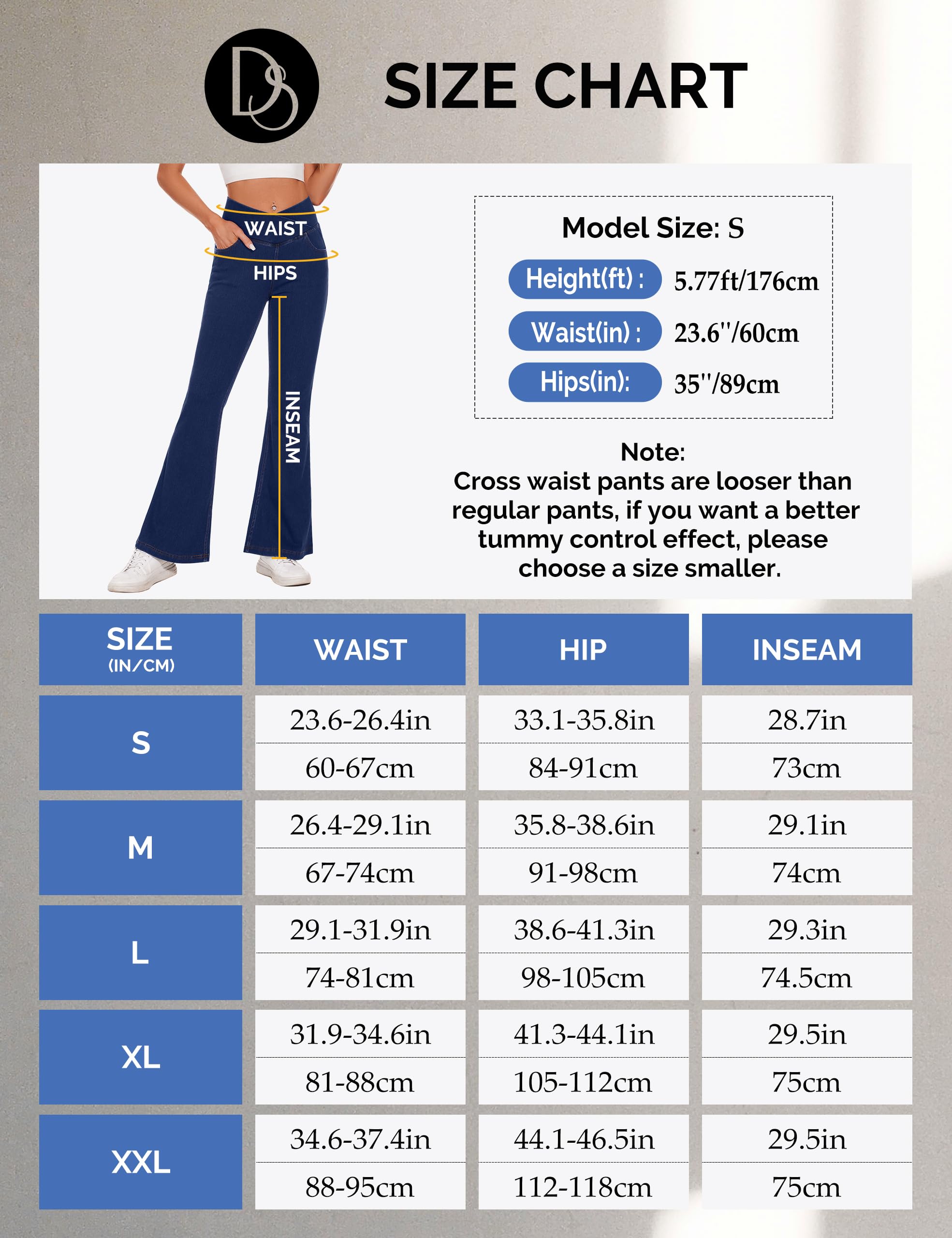 Desol Jeans acampanados para mujer, elásticos, acampanados, cintura alta, control de abdomen, pantalones de corte de bota con bolsillos