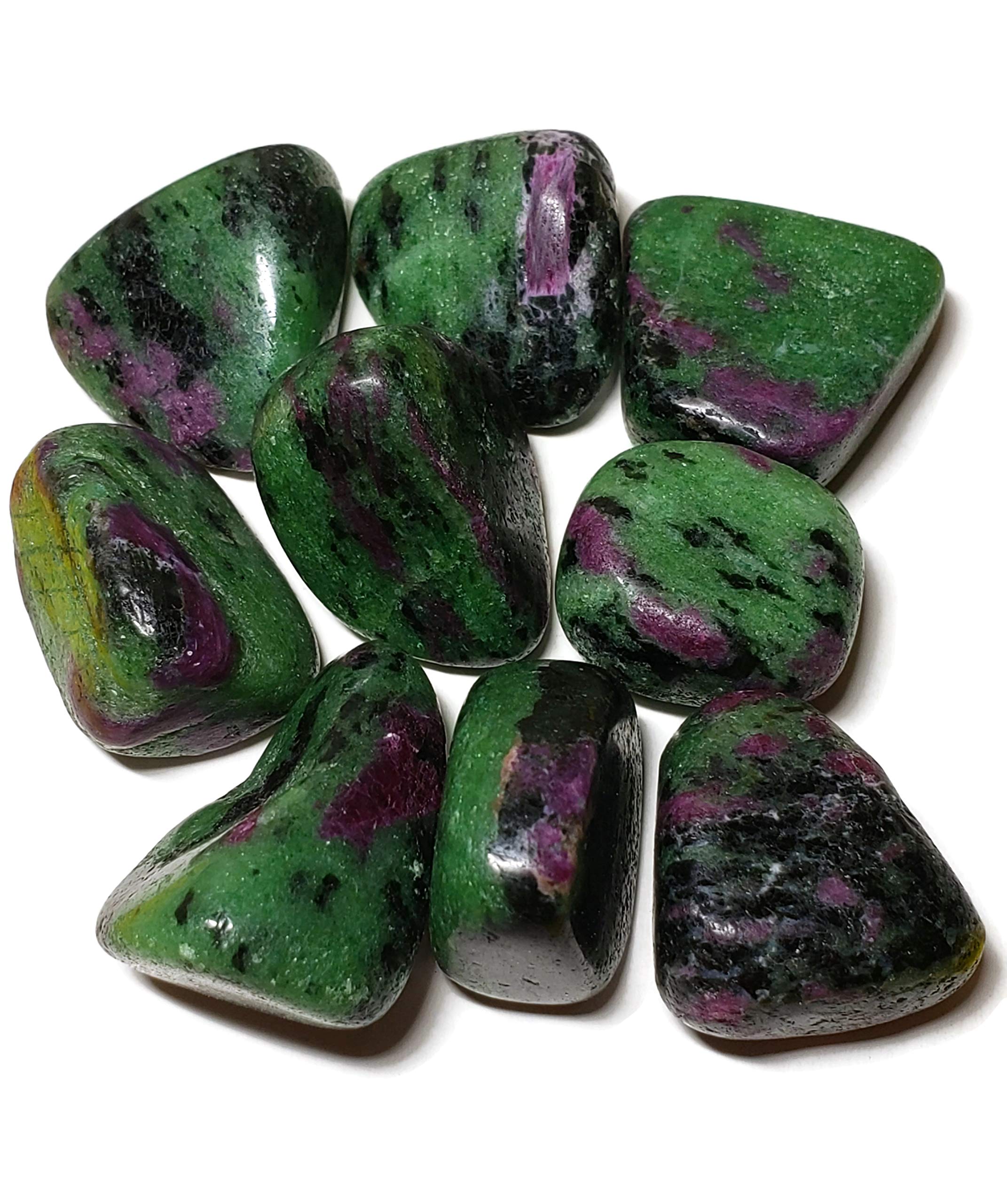 1pc Ruby Zoisite Medium Tumbled & Polished Crystal Gemstone Tumblestones from India