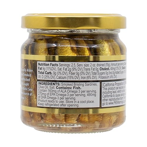 Miniatura 3 de MW Polar Naturally Alder - Sardinas ahumadas de madera de aliso en aceite de oliva, tarro de 6.5 onzas (paquete de 6)  Apto para Kosher, capturadas