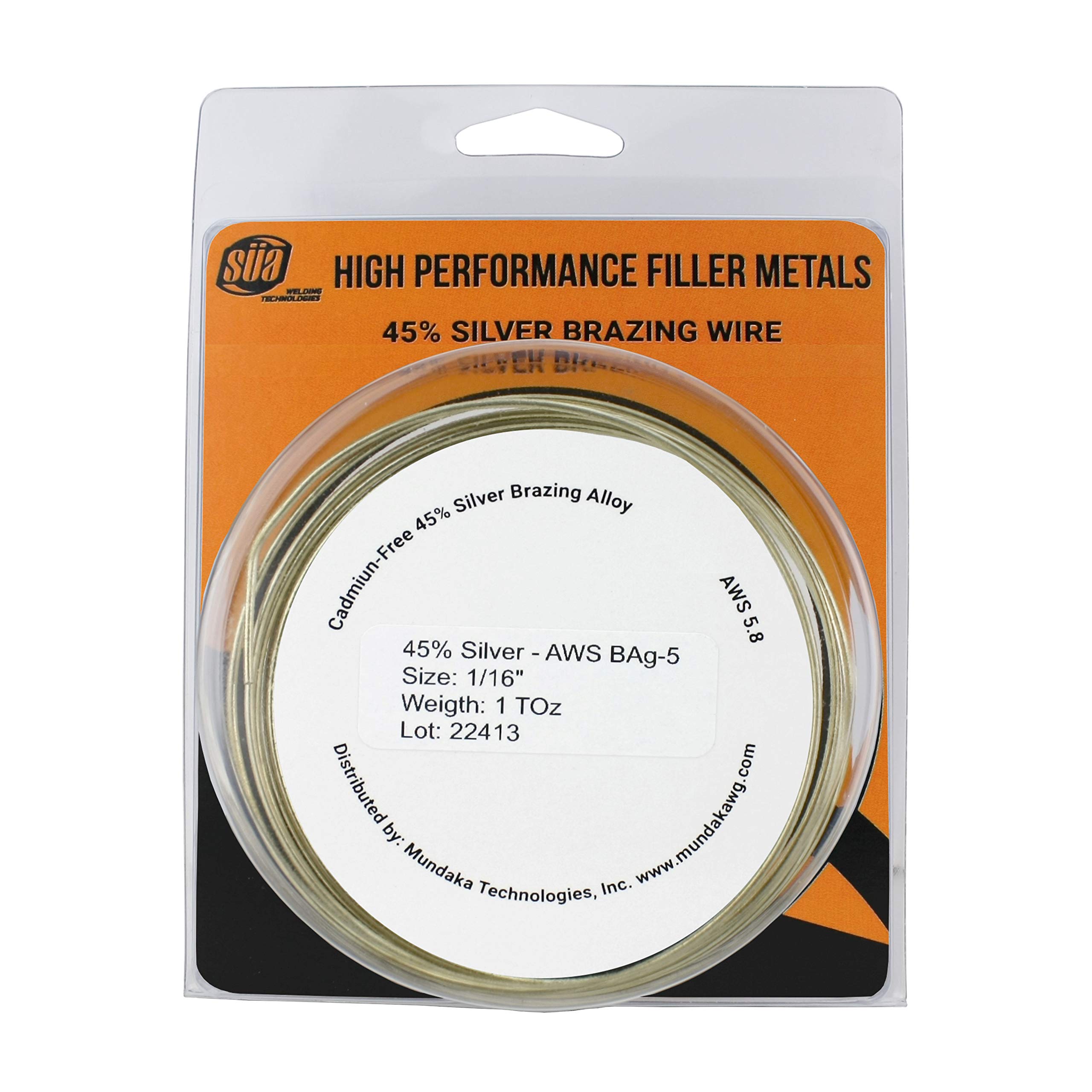 SÜA® Silver Brazing Solder Wire - 45% - AWS BAg-5 - Size: 1/16