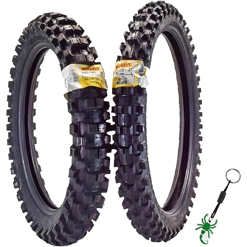 Pirelli Scorpion Extra X 80/100-21 Front 100/90-19 Rear Bias Tires Set With Keychain