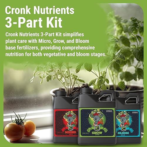 Miniatura 2 de Cronk Grow Nutrientes hidropónicos  Fertilizante vegetal  Macro y Micro nutrientes para plantas de interior  Compatible con suelo y jardín