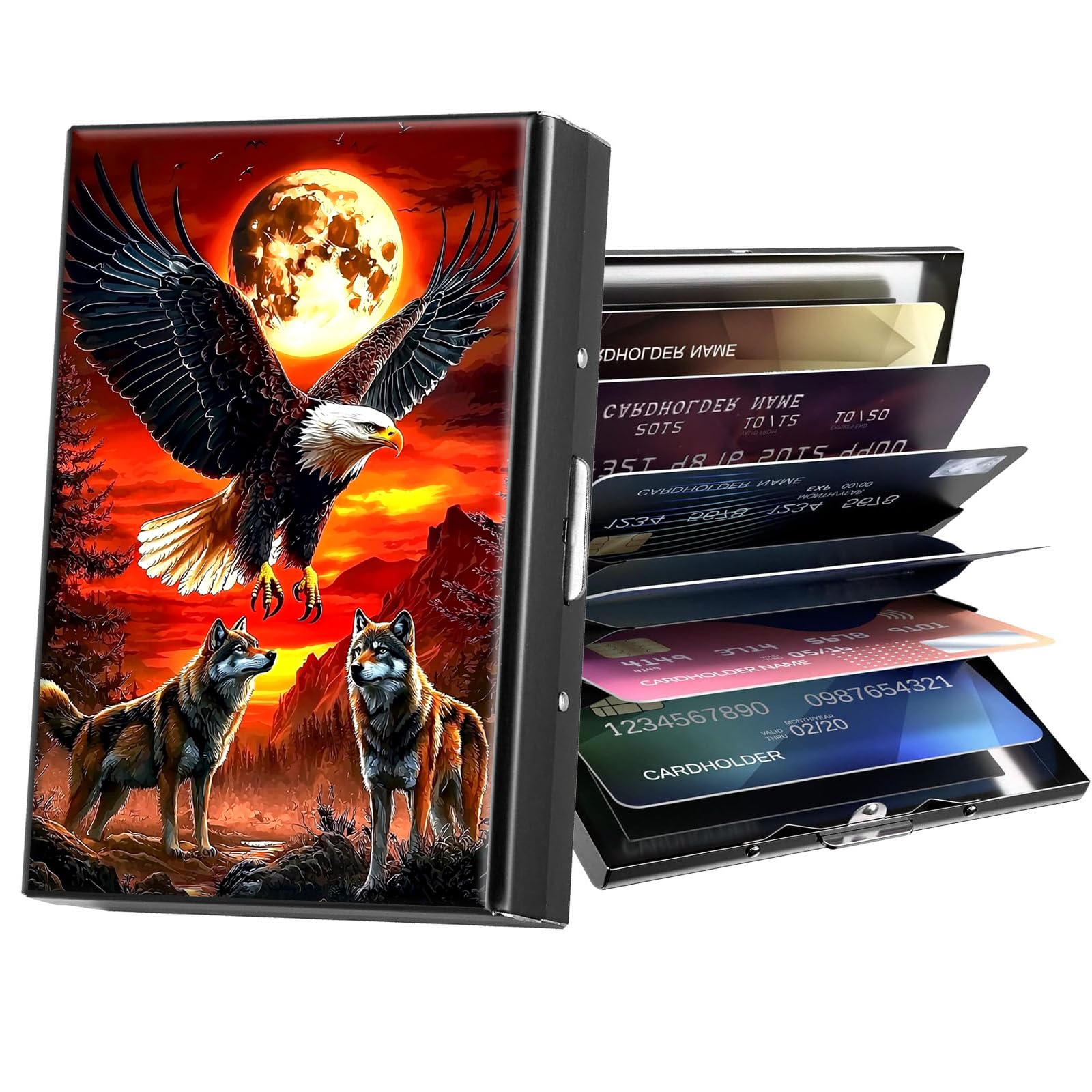 ACWDMKH Metal Wallet,Credit Card Holder for Women Men,RFID Blocking Card Holder Wallet Mini Slim Aluminum Wallet ID Case Hard Card Case Business Card