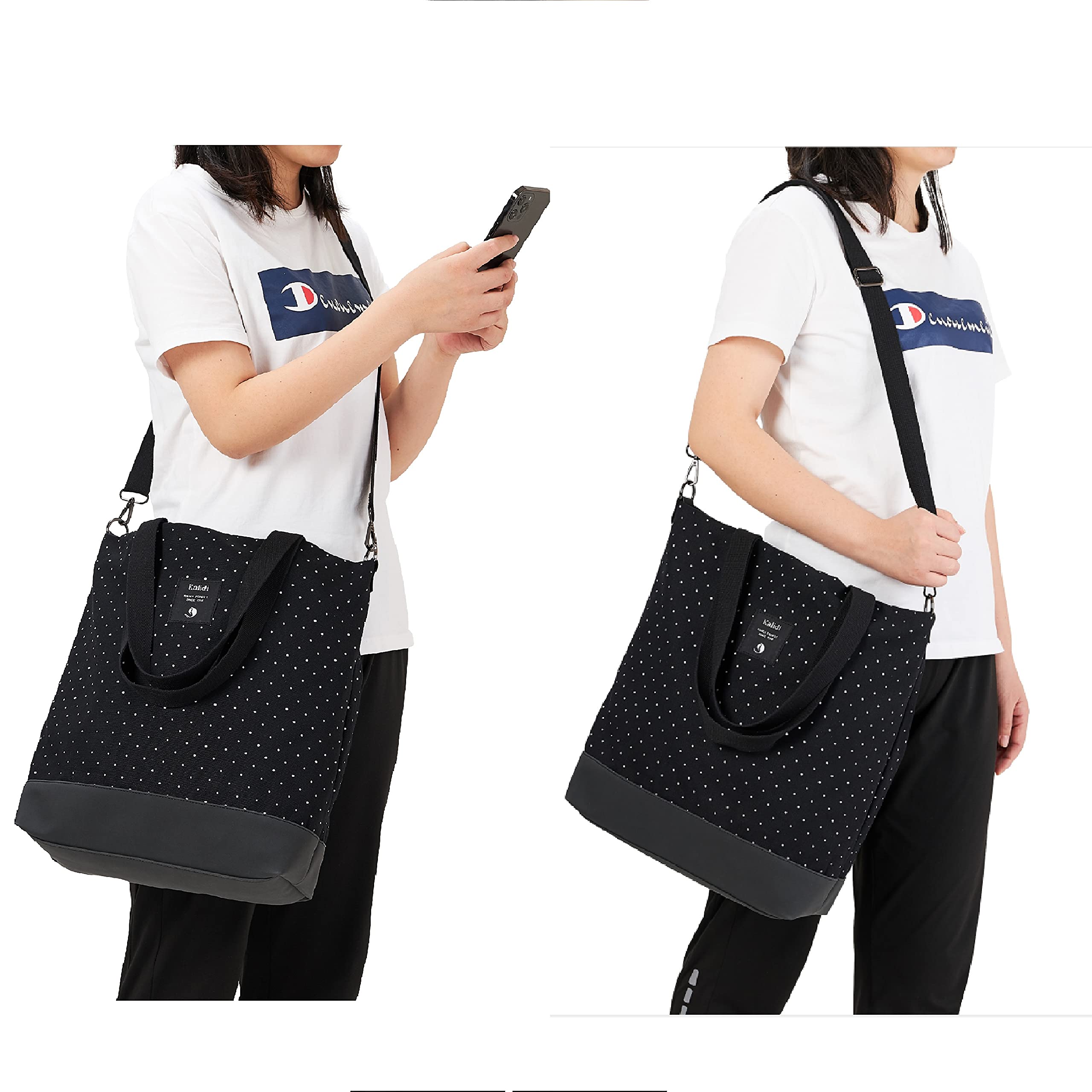 KALIDI Groß Damen Umhängetasche/Handtasche Canvas Tasche Schultertasche Totepack Shopper Casual Hobo Bag Crossbody Bag für Schule Büro Arbeit Reisen Ausflug Einkauf