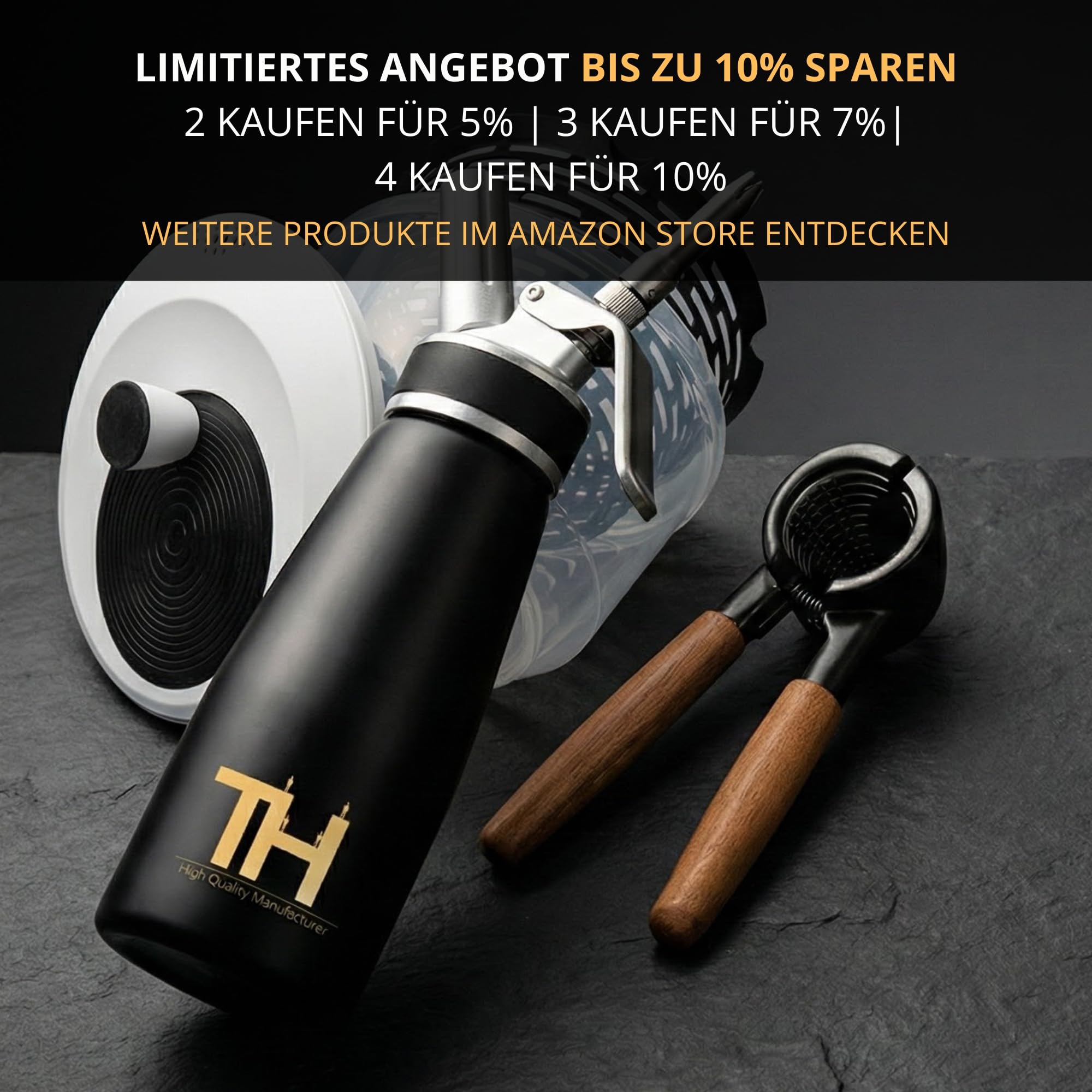 Thiru Premium Kirschentkerner (inkl. Verschleißteil) - hohe Entkernleistung - 100 Tage testen - frische, konservierte, tiefgekühlte Kirschen - mit Spritzschutz - inkl. 25 Rezepte - Made in Germany