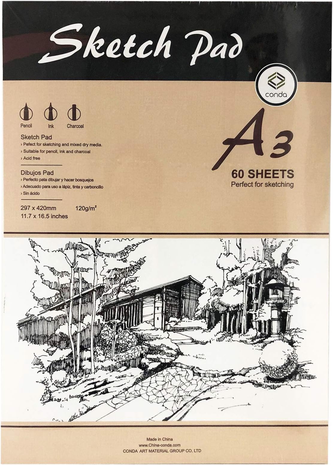 condaPad Sketch A3 60sht 120gm