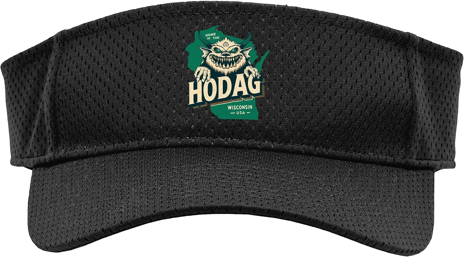 Home State Hodag Wisconsin USA Cryptid Paranormal Design Sport Sun Visor