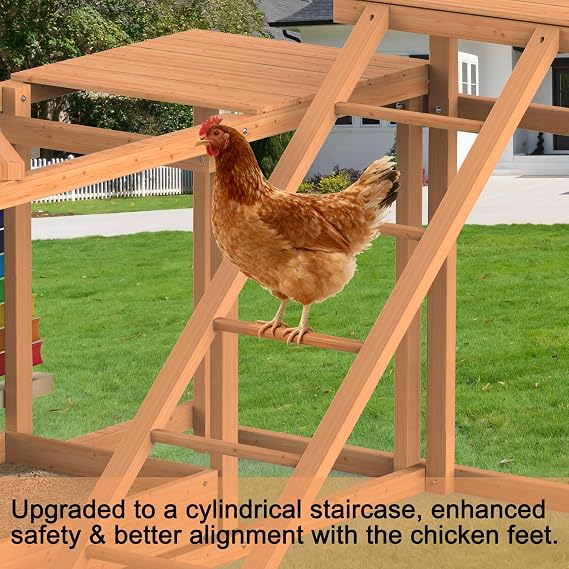 Chicken Coop, Chicken Perches with Swing Toy & Ladder & Platforms & Food Storage, Poultry Coop Cage Accessory Toy Outdoor for Entertainment Backyard Farm