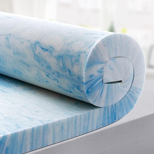 Miniatura 7 de BedStory Cubrecolchón de espuma viscoelástica de 3 pulgadas tamaño matrimonial, cubrecolchón de espuma viscoelástica con infusión de gel para