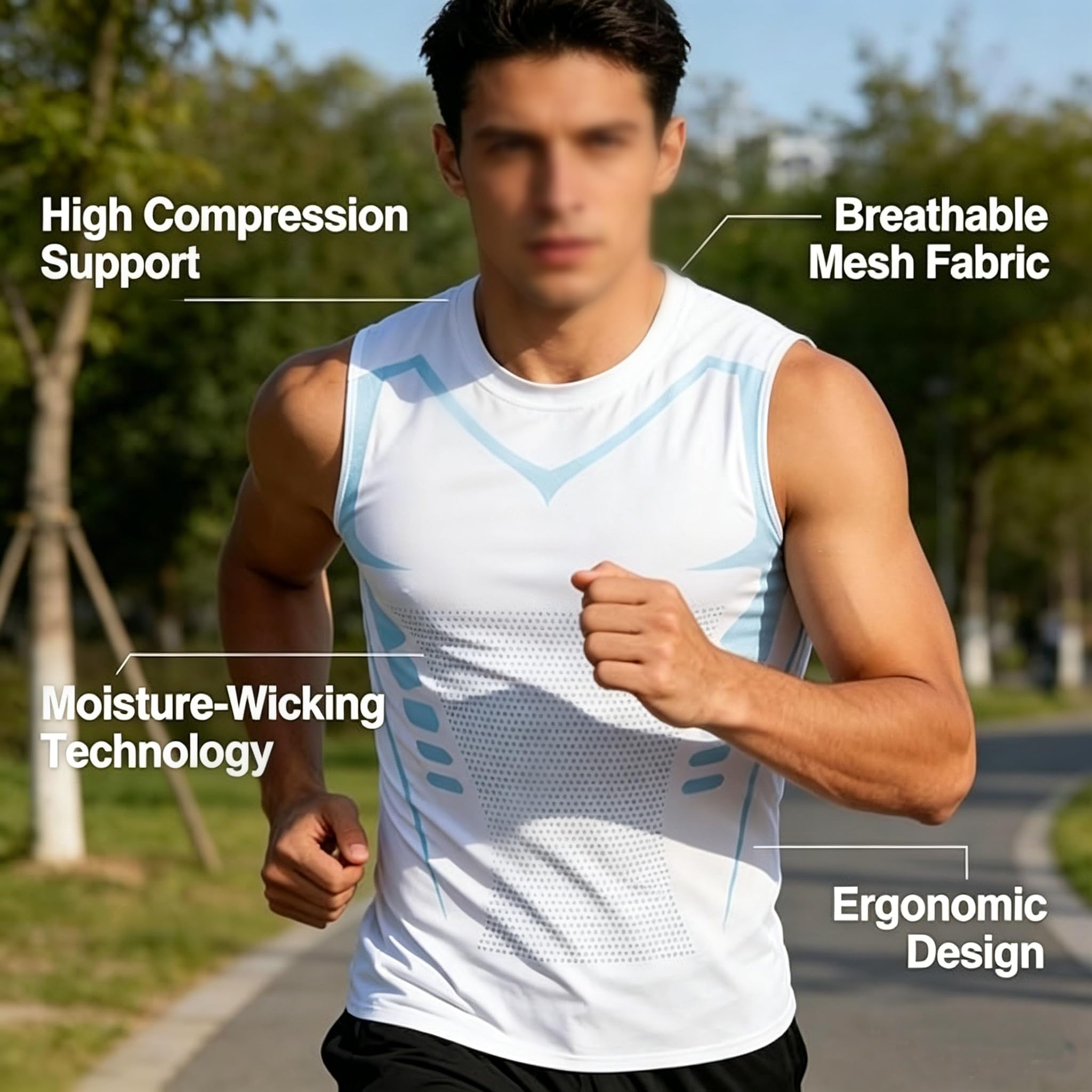 2026 New V Boost V2 Compression Shirt Men Shapewear Shirt Men Sleeveless Compression Tank Top