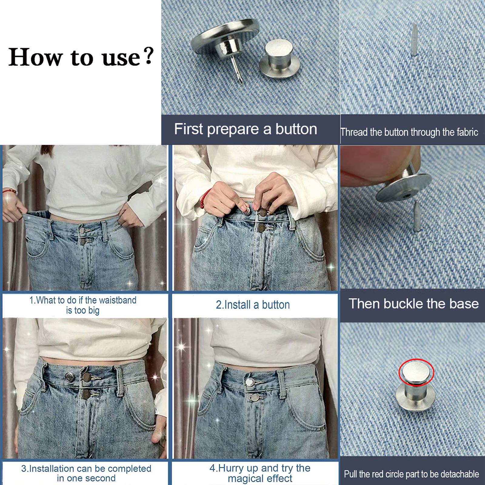 Perfect Fit Button : Bouton Extensible Pour Agrandir Ton Pantalon