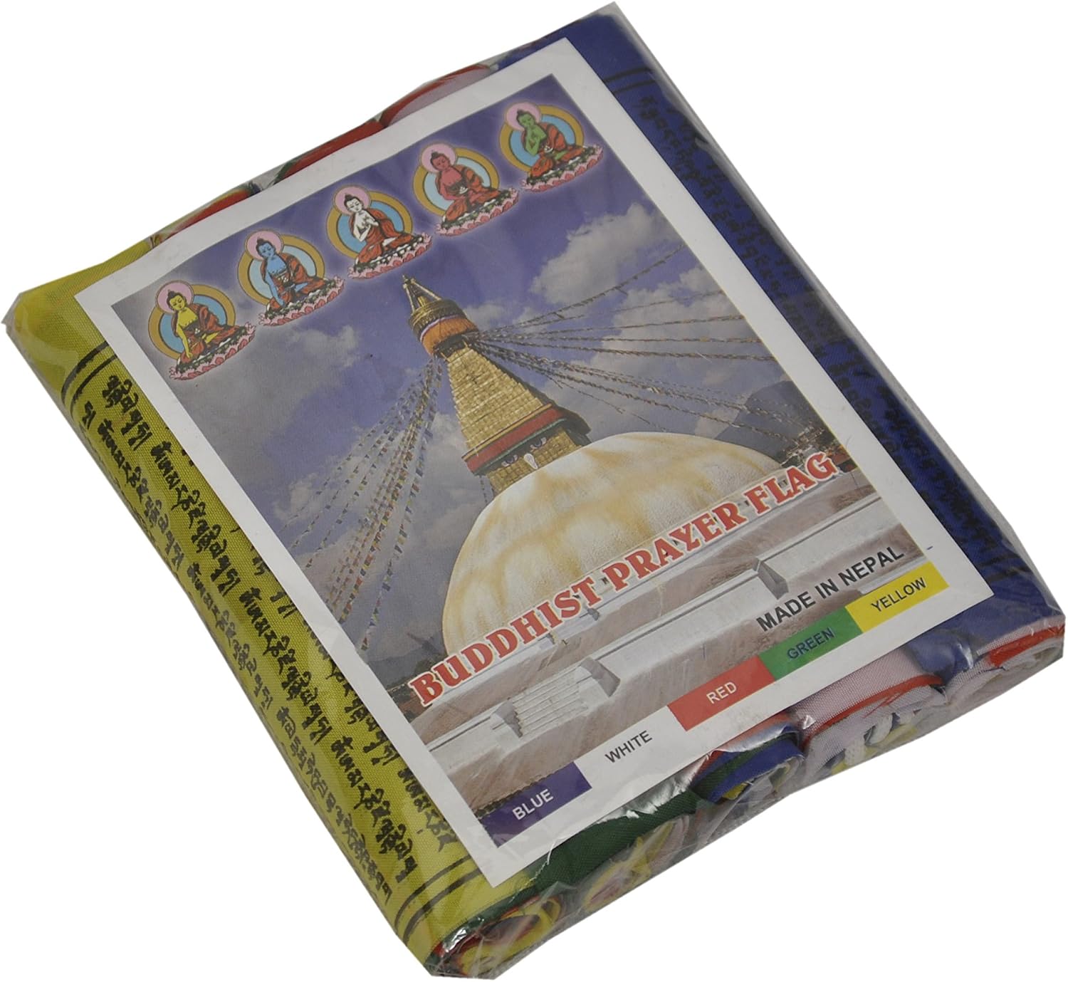 Kasthamandap -Tibetan Buddhist Prayer Flags 6.5 Inch - Made by Tibetan Refugees - Pack of 50