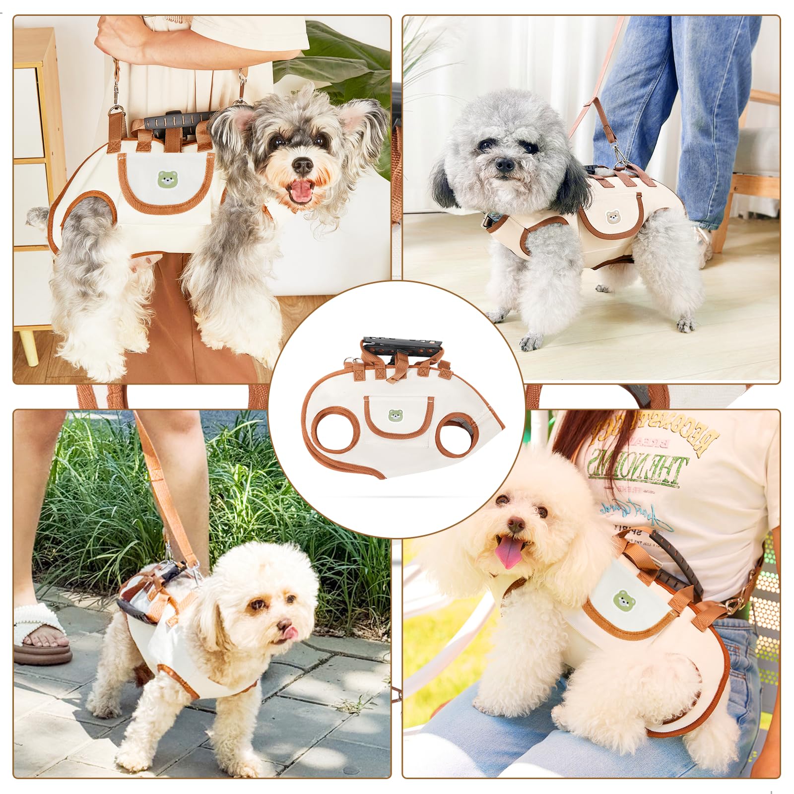 Trasportino Zaino per Cani Fino a 6 kg, Piccola Borsa da Viaggio per Cani,Regolabile Zaino Cane per Cane Gatto Fino a 6kg, per Passeggiata,Viaggio