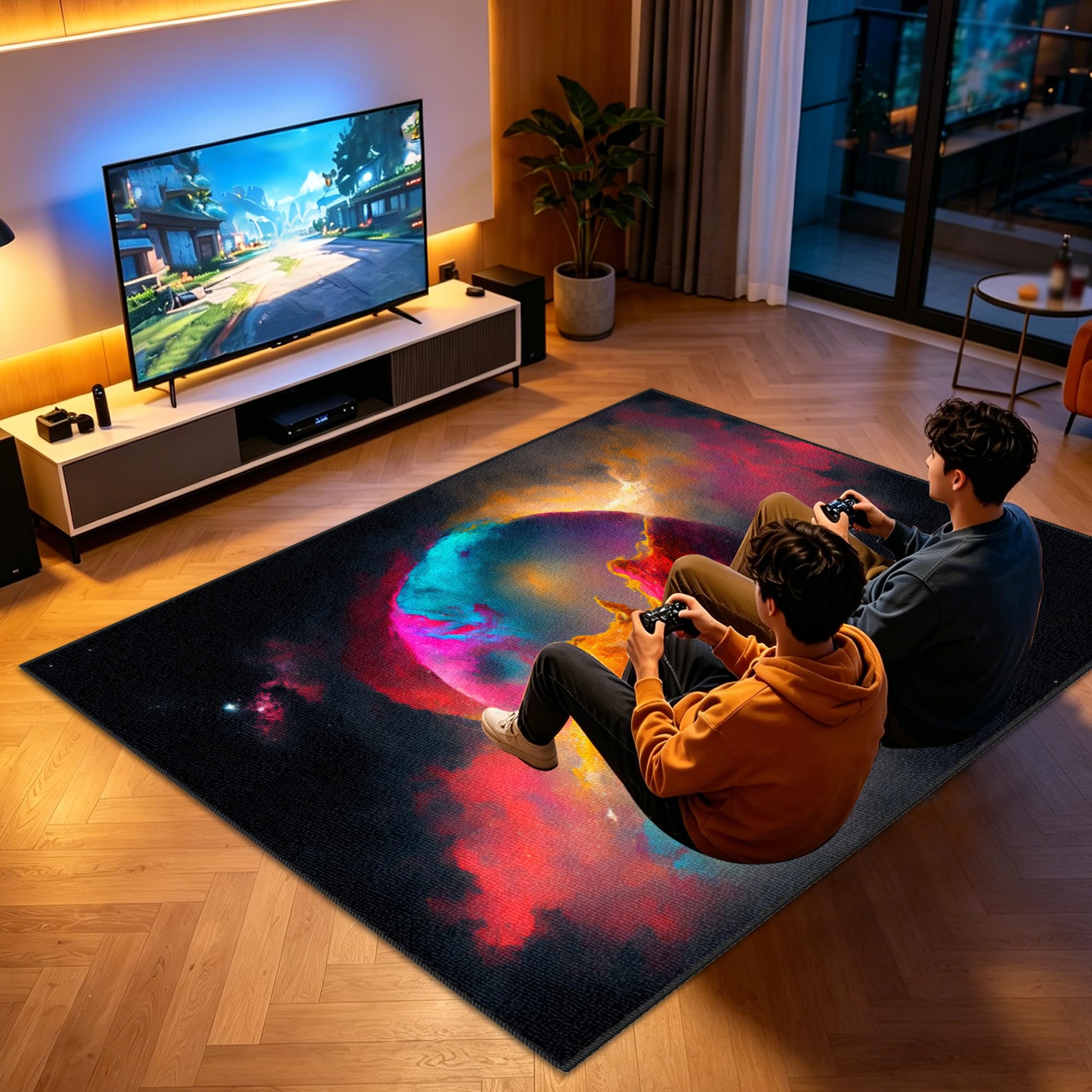 Dywan do sypialni Gaming Mata do gier na krzesło komputerowe 200 x 270 cm Antypoślizgowy dywan krzesło do gier na salę zabaw Dywan do salonu dla graczy Chłopiec