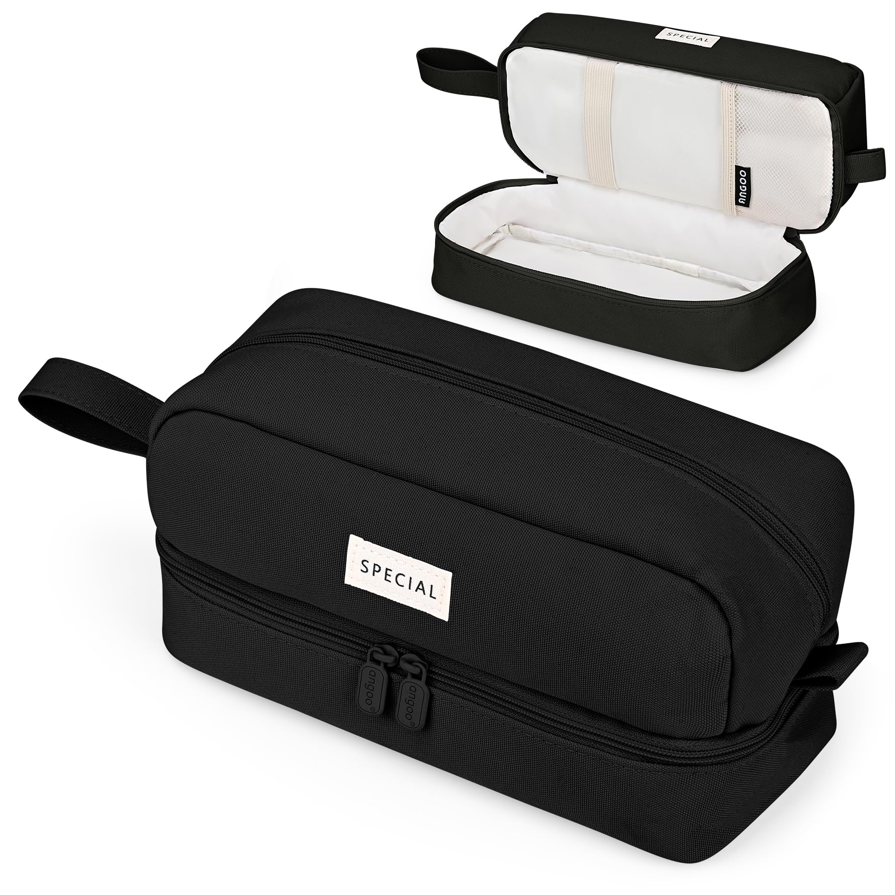Yoeege Estuche Escolar, Multifunctional Estuche Grande, Estuches Escolares Kit De Lápices De Gran Capacidad, Estuches Escolares para Estudiantes, Niñas, Niñas y Adolescentes,Negro