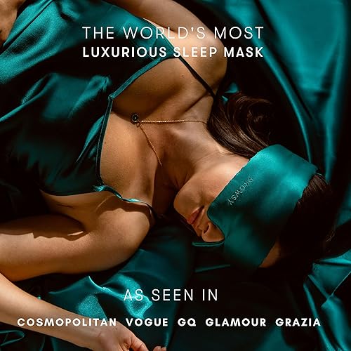 Miniatura 3 de Paquete de regalo para dormir profundo: regalo para dormir esta temporada. Máscara de seda para dormir de lujo - Máscara de sueño Drowsy Green