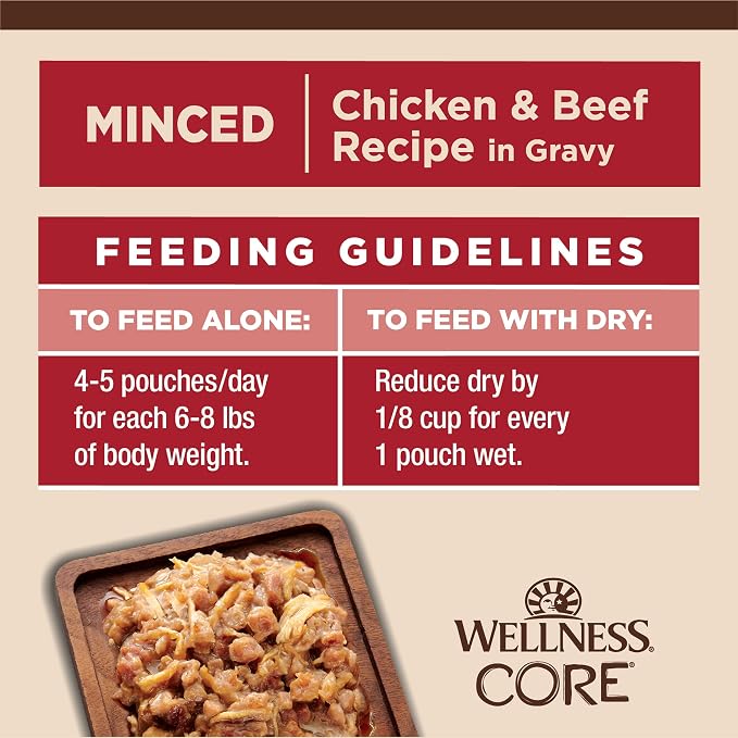 Alimento húmedo Wellness CORE para gato adulto, pollo y res, 12 sobres miniatura 9