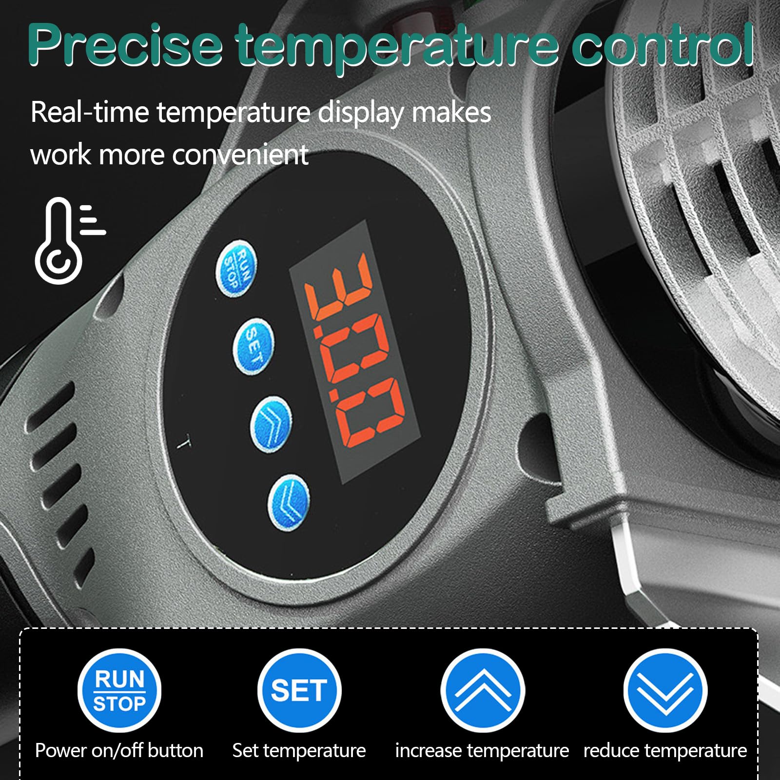 Saldatrice a Bussola 1500W, Saldatrice per Plastica per Tubi Ø 20/25/32/40/50/63 mm Saldatrice per Tubi in PPR Temperatura Regolabile 0-300°C con Tagliatubi da 42mm e 6 Attacchi per Tubi (Pulsante)