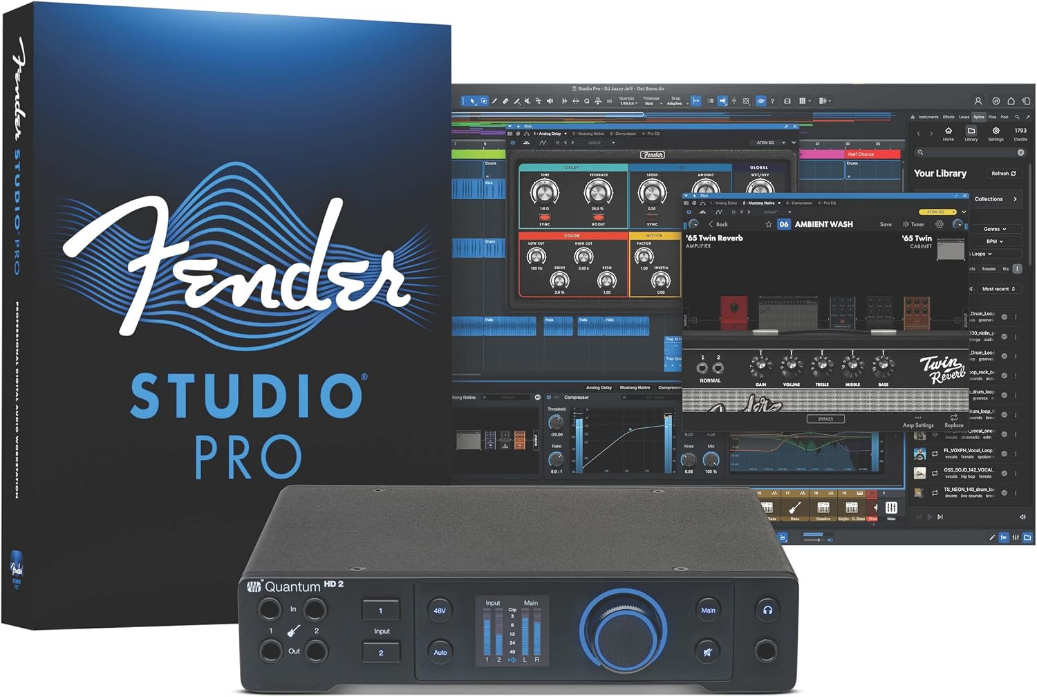PreSonus Quantum HD 2 20 x 24, 32-bit / 192 kHz USB-C Audio Interface with Fender Studio Pro Software