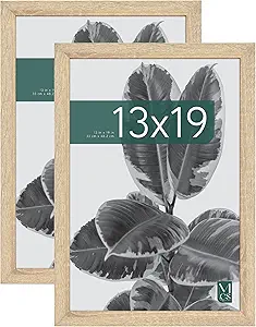 MCS Studio Gallery 13x19 Picture Frame Natural Woodgrain, Rectangle Photo Frame for Photos, Posters & Art Prints (1-Pack)