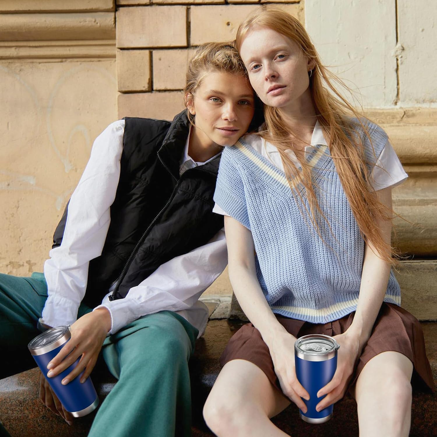 20 oz Tumbler with Lid Stainless Steel Insulated Tumblers Bulk Double Wall Vacuum Cups Powder Coated Travel Mug Keep Drinks Cold and Hot, Blue, 12 Pack - Image 6