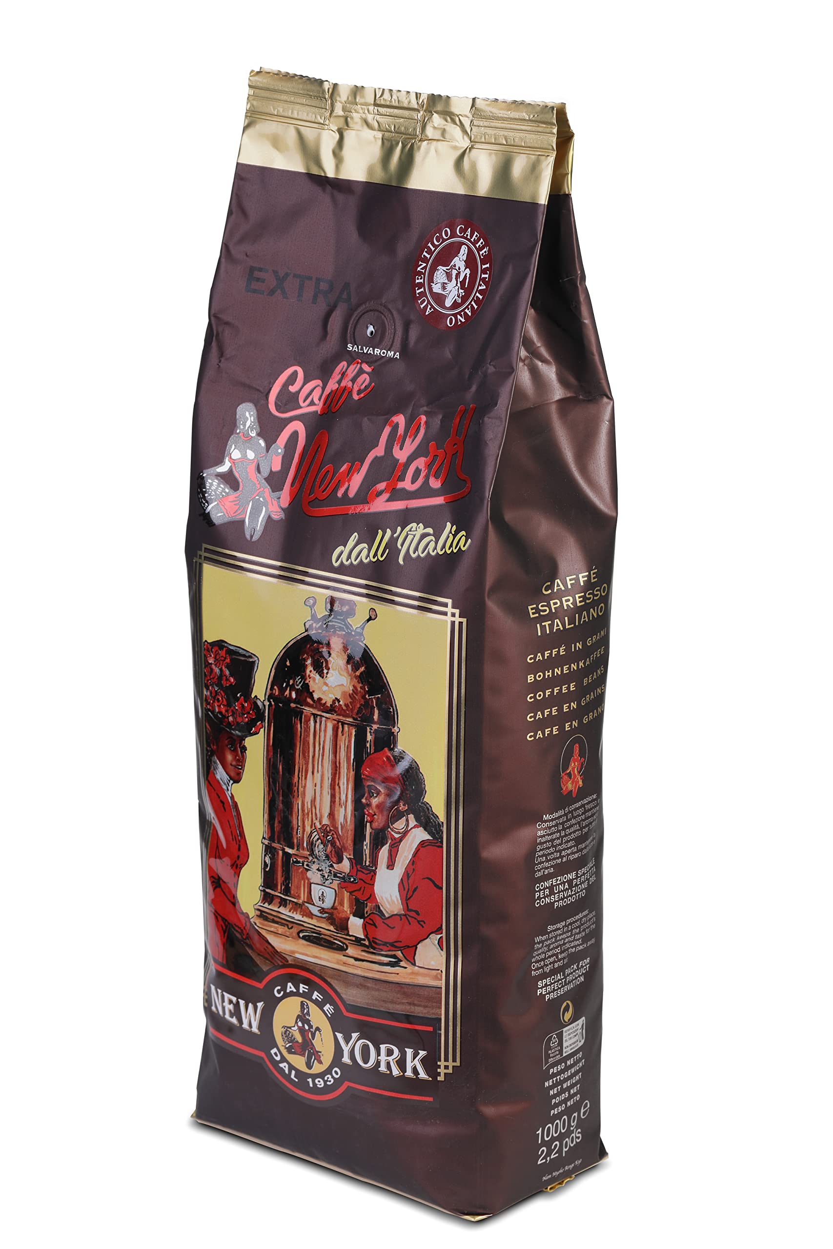 Caffè New York - EXTRA - Granos de café - 1000g