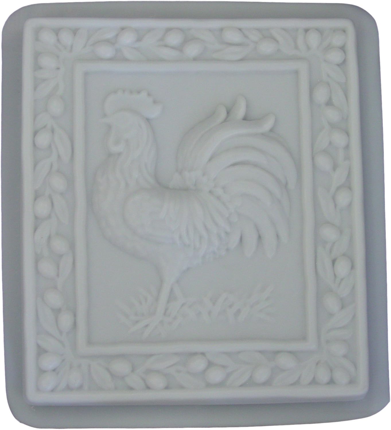 Decorative Rooster Plastic Craft Mold use with Concrete to make Stepping Stones 1038