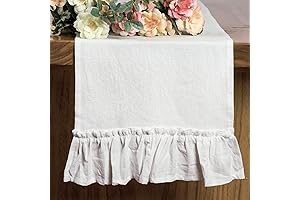 Letjolt Cotton Shabby Chic Table Runner for a Rustic Farmhouse Ambiance