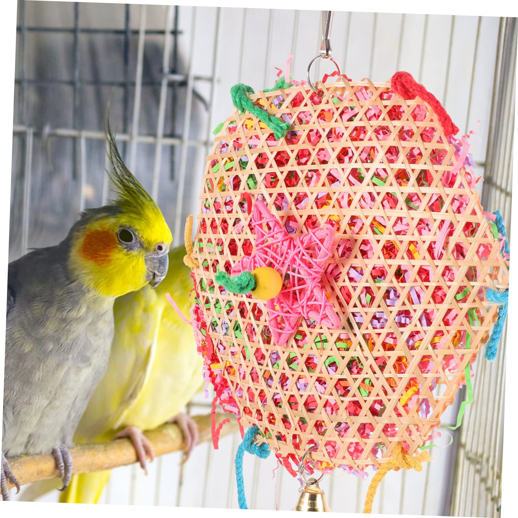 BESPORTBLE 6piezas Juguete Colgante para Perros y Aves Juguete Divertido y Resistentes para Masticar para Jaulas De Aves y Entretenimiento De Mascotas