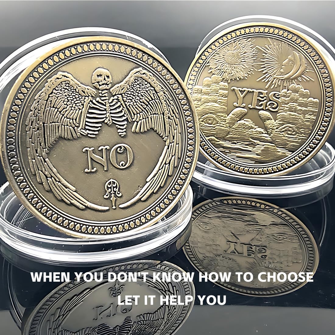 Moneda De Decisión Sí O No – Llavero O Adorno Original De Metal Para Elegir Rápido