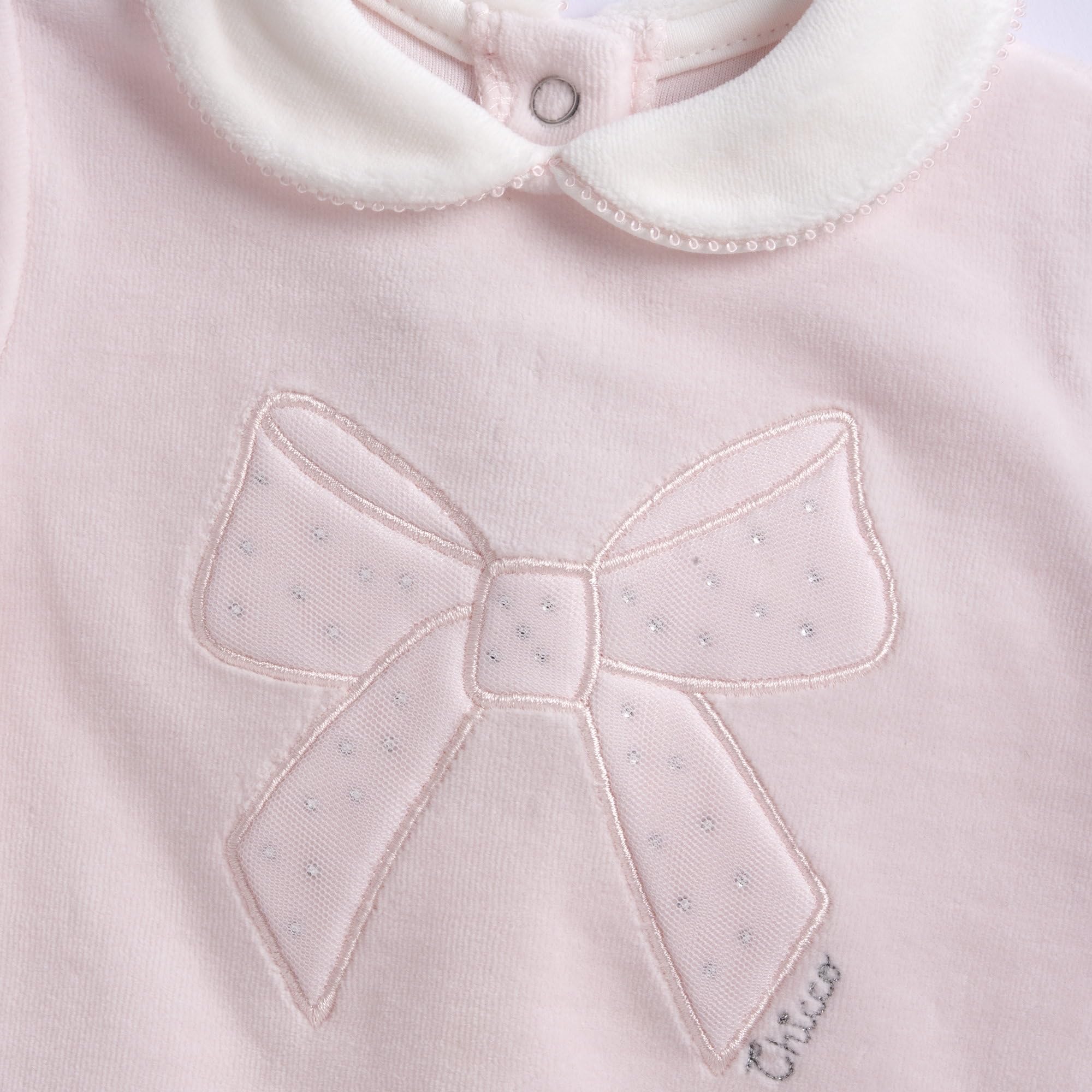 Chicco en Velours Doux Fw25 253 Ensemble avec Sweat Shirt et Leggings Bébé Fille