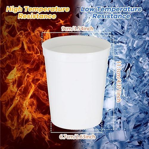 Miniatura 5 de Tessco 120 vasos de plástico a granel de 16 onzas, vasos de plástico para estadios, vasos de fiesta para niños, vasos de jugo apilables, vasos de