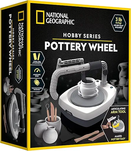 NATIONAL GEOGRAPHIC Hobby Pottery Wheel Kit - 8"...