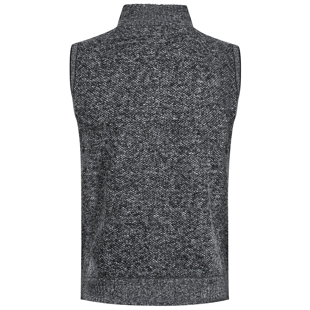 YOUTHUP Gilet da Uomo Senza Maniche Canotta Invernale in Maglia Foderata in Pile con Cerniera Spessa