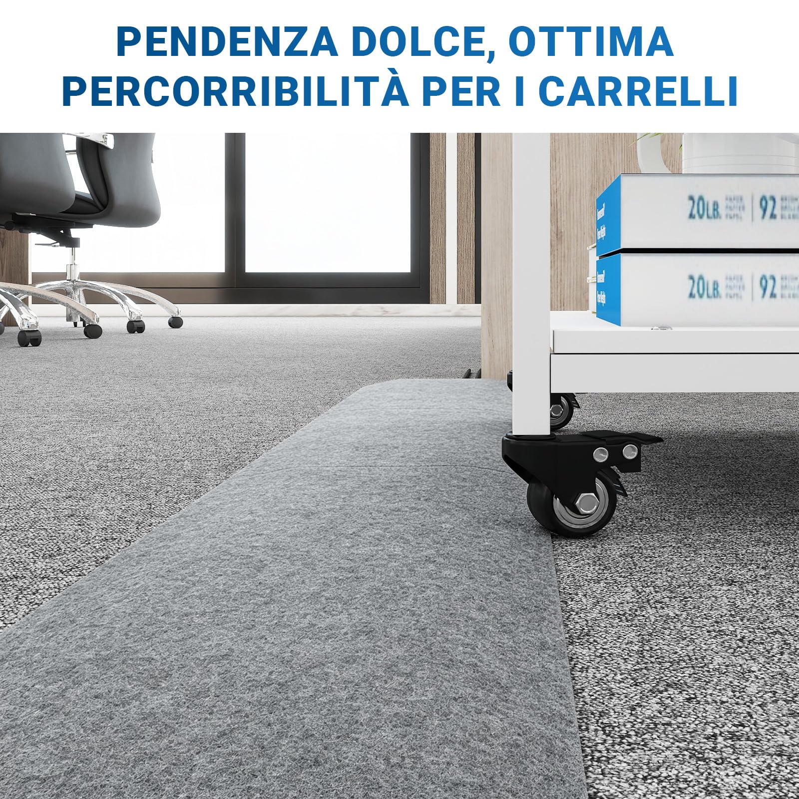 PUNCIA Canalina per Cavi Adesiva Autoadesiva 3 Pezzi 120 cm Passacavo | Pavimento in PET Copricavi Elettrici Antiscivolo per Ufficio Casa Negozio Evita Rischio Inciampo e Protegge i Cavi (Grigio)