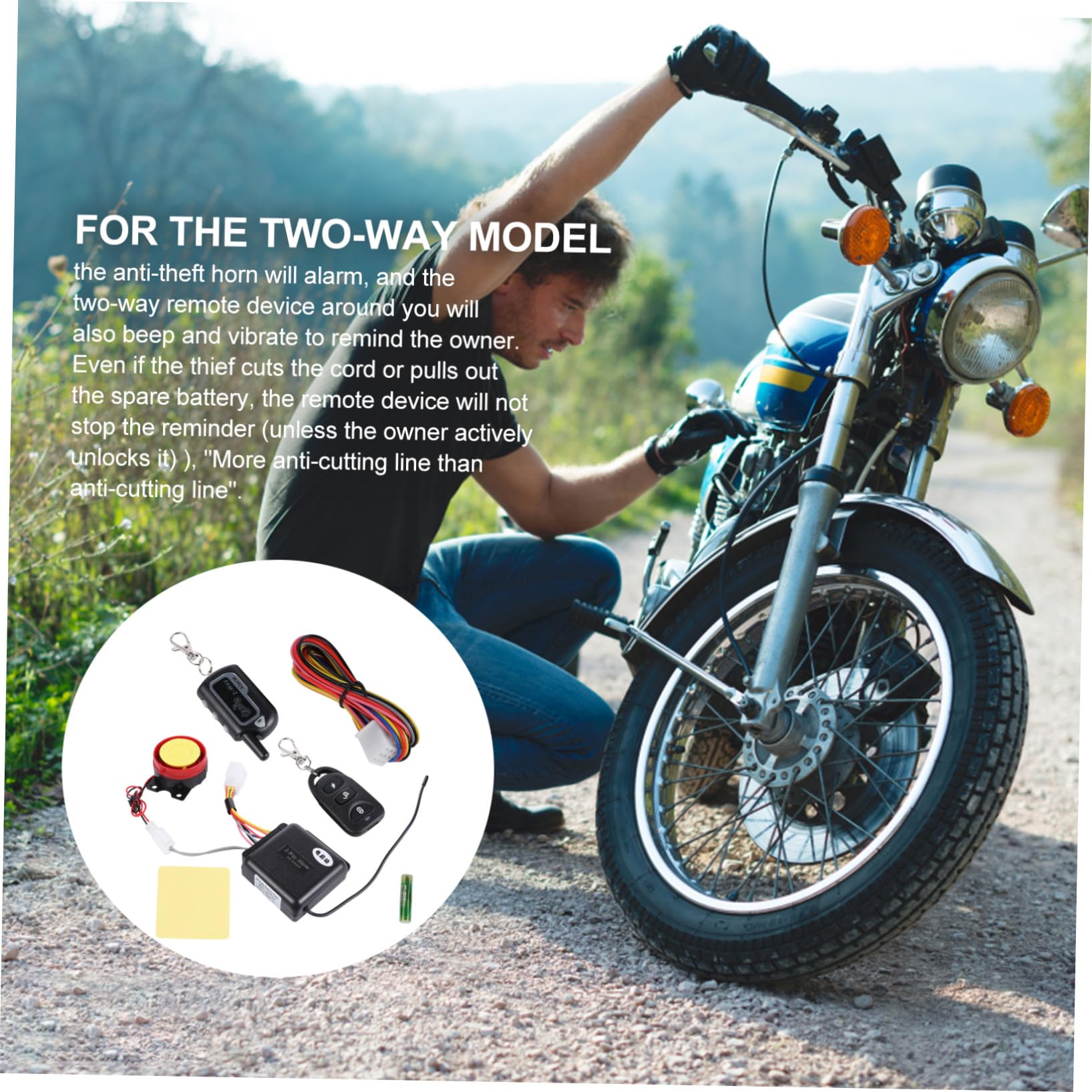 Sistema di Allarme Bidirezionale per Moto Abs Rame | 125 Db, Portata Ampia e Rilevamento a Lunga Distanza, Uso Outdoor su Motocicletta