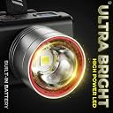 Drumstone Rechargeable LED Headlamp Torch with Adjustable Strap & USB Charging, Hands-Free Head Flashlight for Camping, Hiking, Fishing, Night Work & Emergency Use gallery image