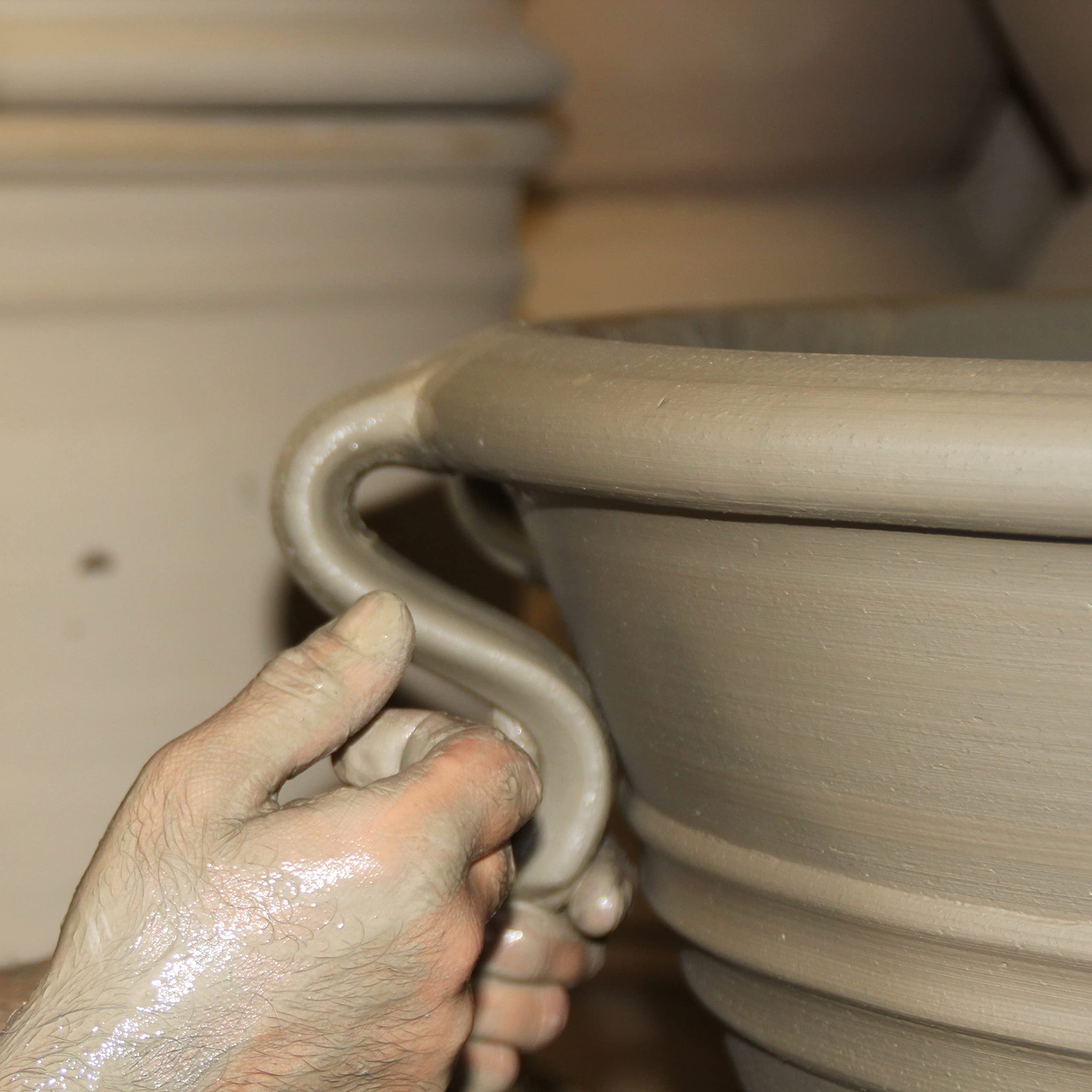 Palatina Werkstatt Esclusiva anfora in terracotta, 50 cm, 100% fatto a mano, bellezza inconfondibile per il vostro giardino e interni